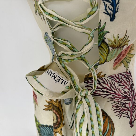 Alemais Cream and Green One Shoulder Sundress - Picture 13 of 14